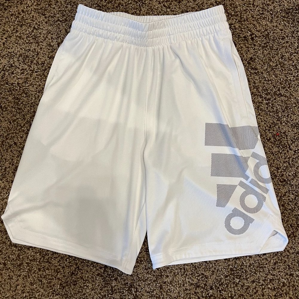 Boys White Adidas Shorts